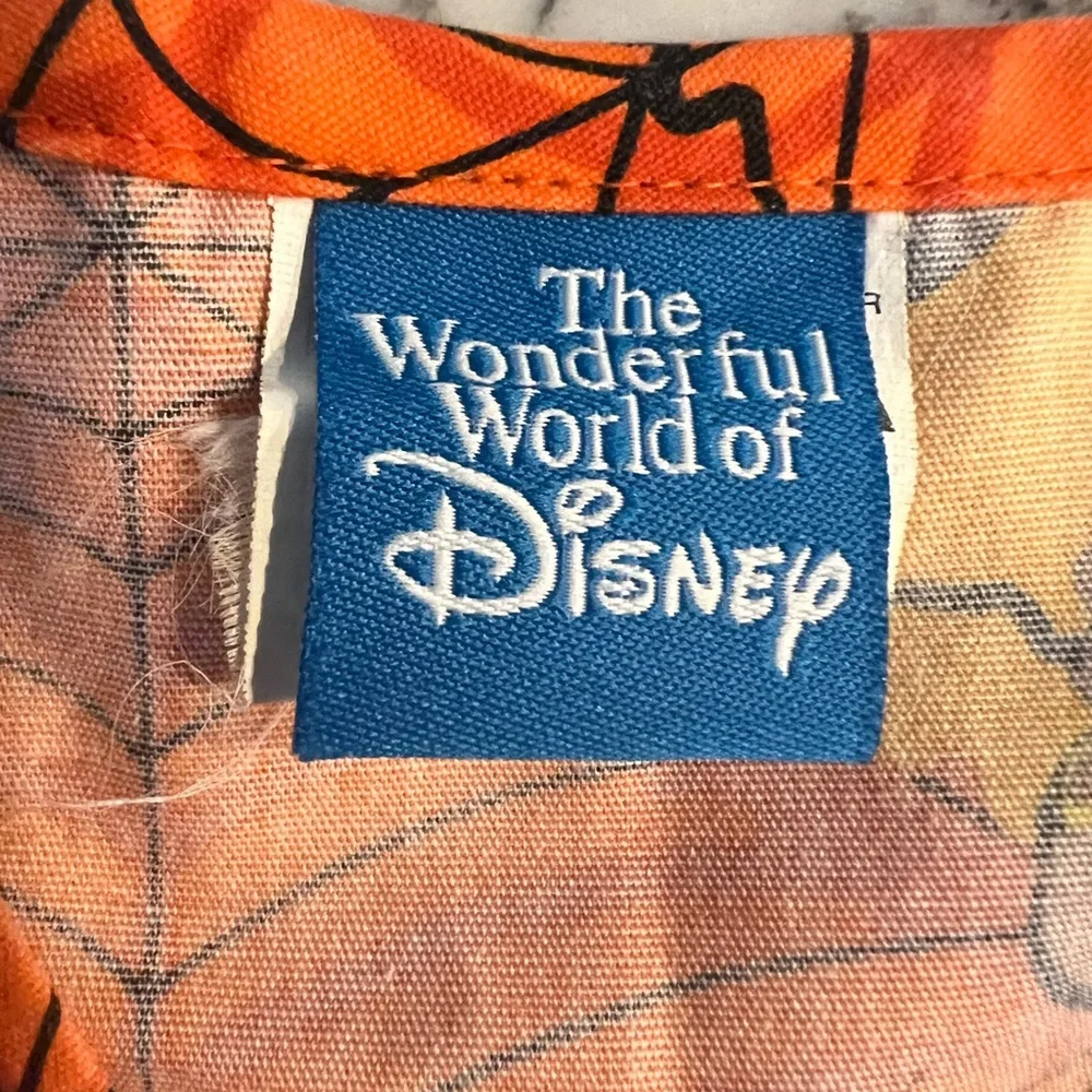 Halloween Scrub Shirt Women’s Orange Disney Mickey Minnie Mouse Small - Picture 7 of 7